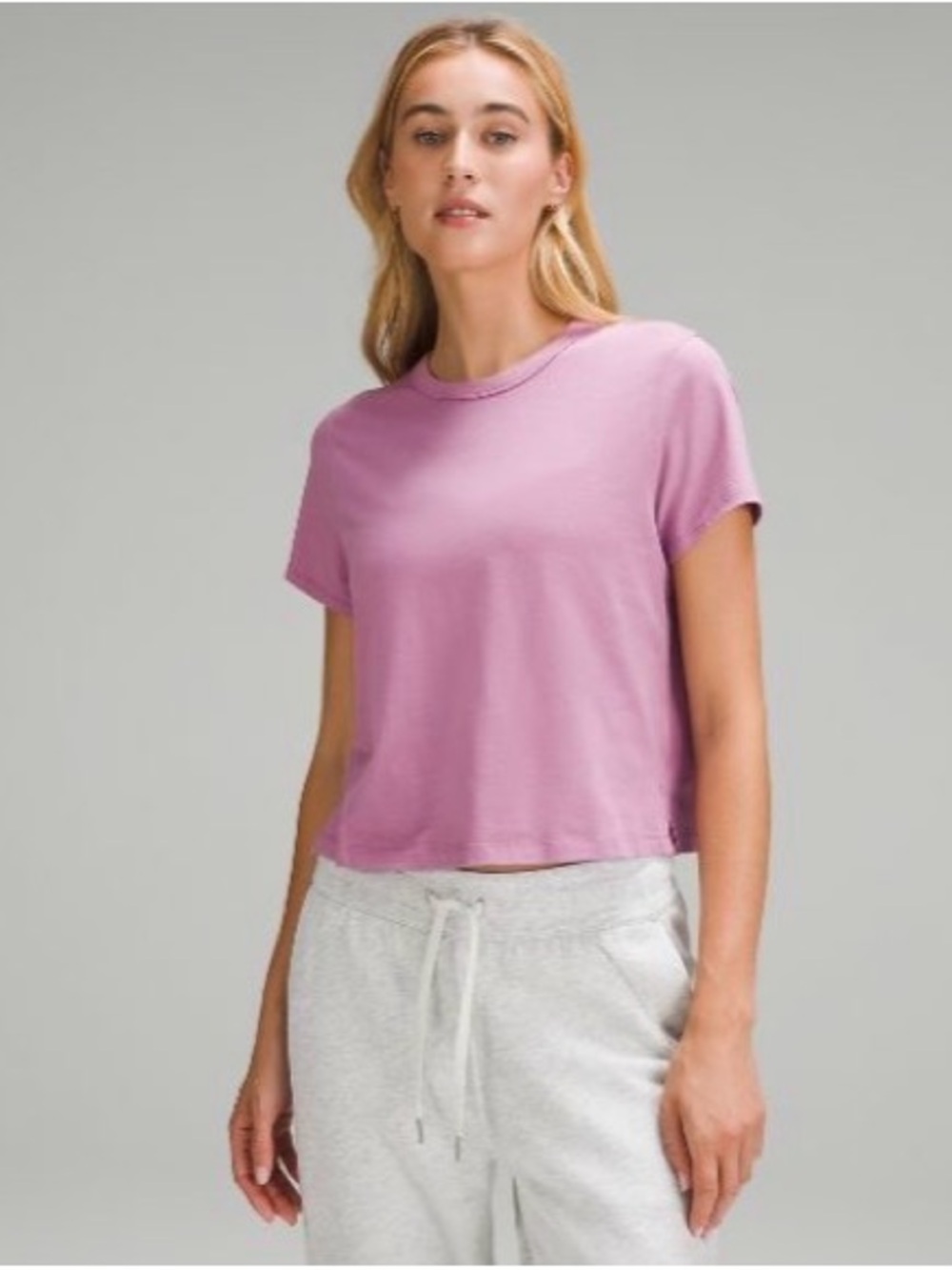 Lululemon Classic-fit Cotton-blend Tee in Velvet Dust